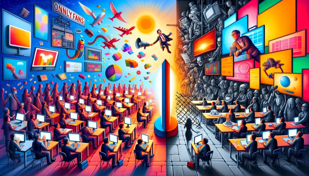 Usporedite OnlyFans i tradicionalne medije u smislu slobode izražavanja.